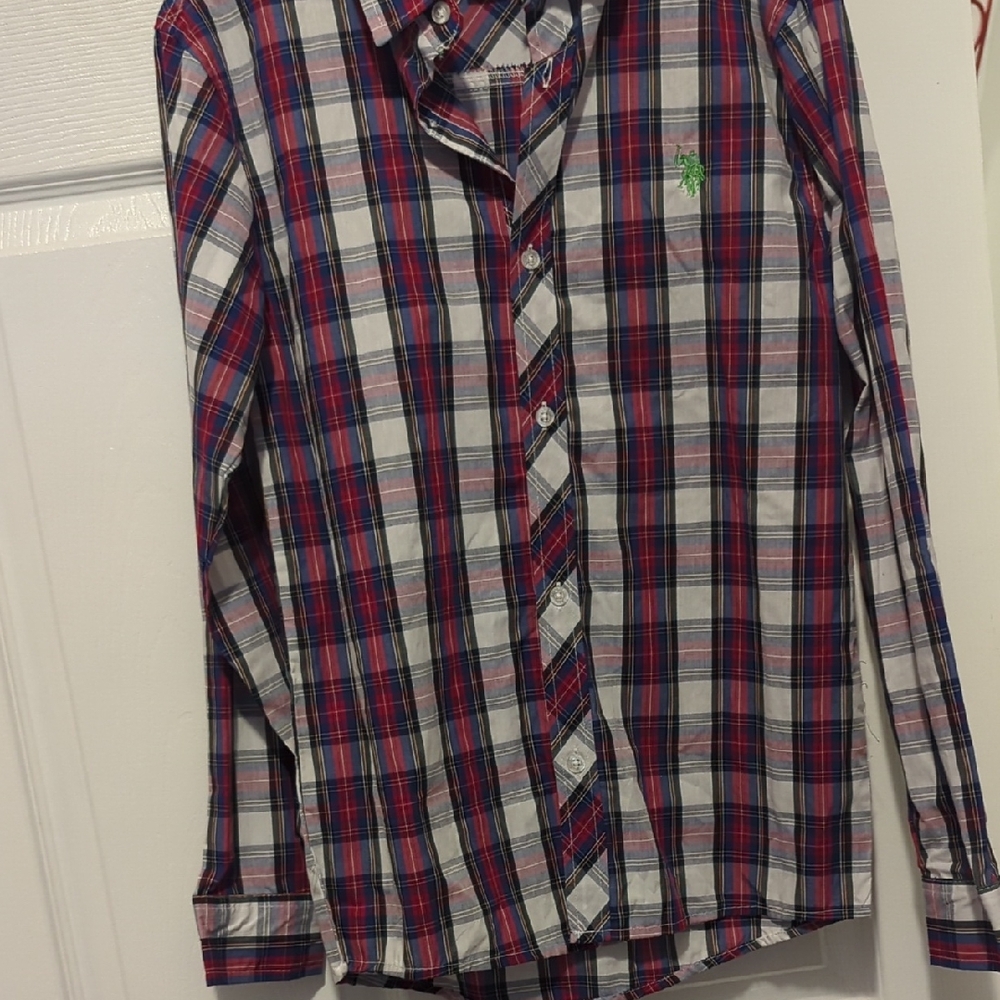 Classic Red Plaid Kids Button-Down Shirt